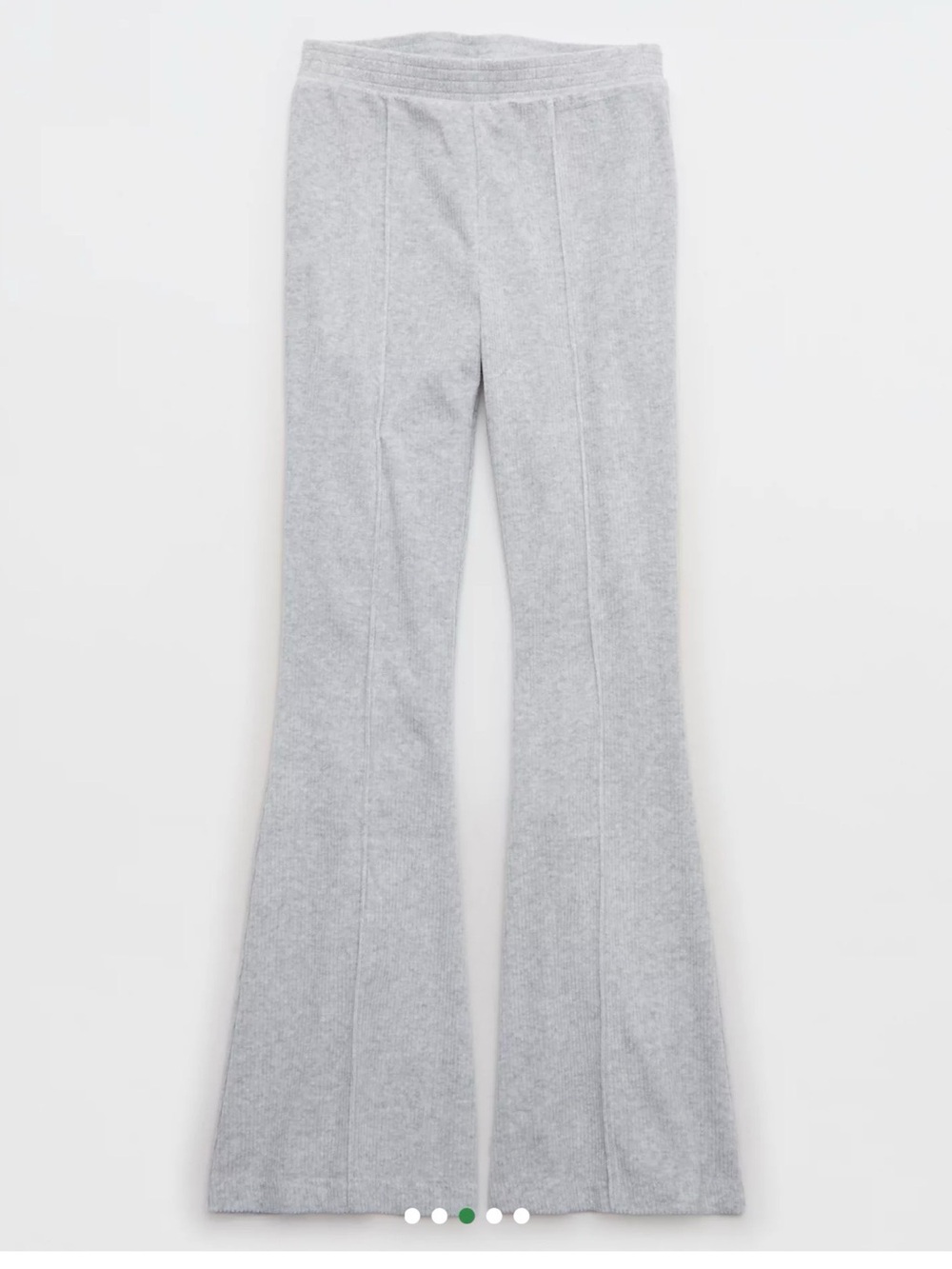 Women's Flare Knit Pants in Light Gray